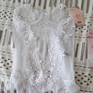 Beautiful never worn bridal bustier and thong set